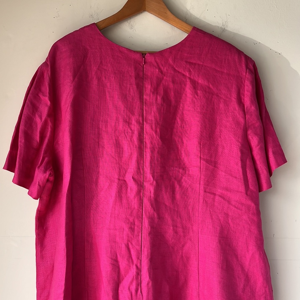 Plaza South 100% Linen pink Dress Size 24W Petite - Picture 11 of 15